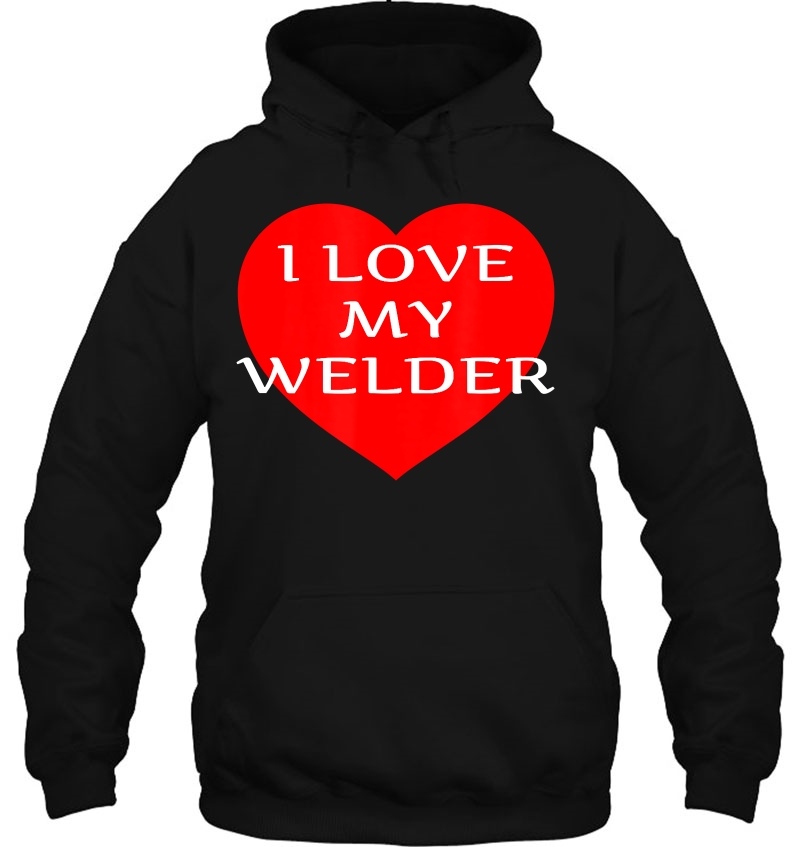 I Love My Welder Girlfriend Wife Fiancee Mom Red Heart Gift Mugs