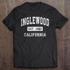 Inglewood California Ca Vintage Established Sports Design Pullover Tee