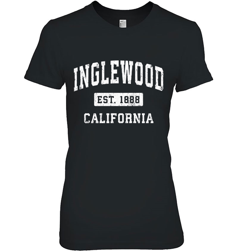 Inglewood California Ca Vintage Established Sports Design Pullover Hoodie