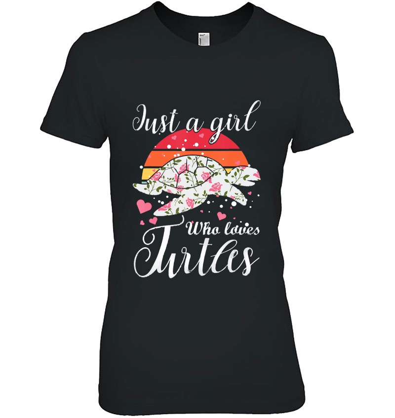 Just A Girl Who Loves Turtles Women & Girls Floral Tortoise Hoodie