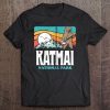 Katmai National Park Retro Alaska Mountains Banjo Bear Funny Zip Tee