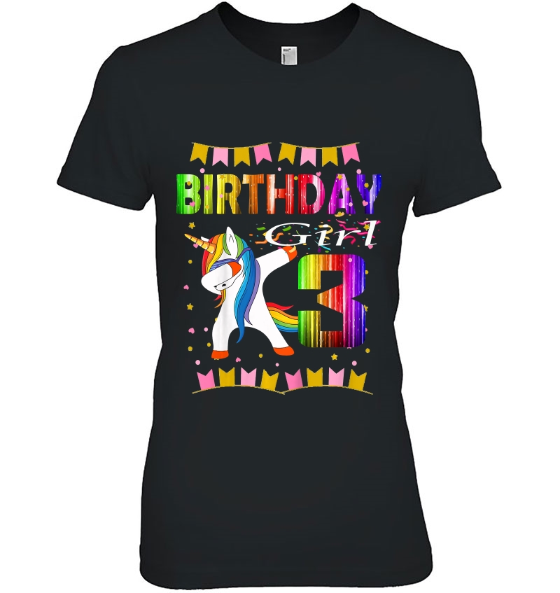 Kids 3 Year Old Kid 3Th Birthday Awesome Gift Dabbing Unicorn Hoodie