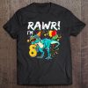 Kids Rawr I'm Eight 8Th Birthday Dinosaur Boys Love T-Rex Tee