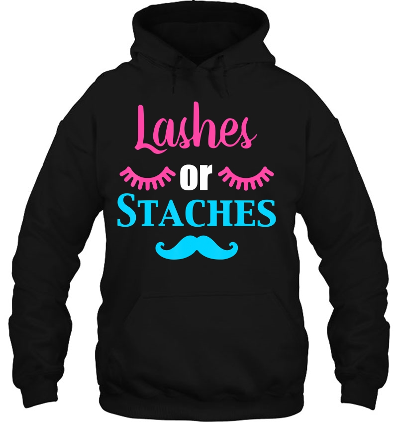 Lashes Or Staches Gender Reveal Party Supplies Shirt Mugs