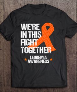 Leukemia Awareness Family Fight Orange Ribbon Gift Tee