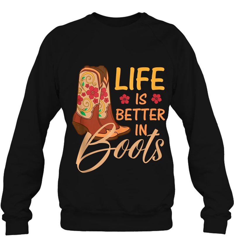 Life Is Better In Boots Funny Country Music Cowgirl Dancing Tank Top Mugs