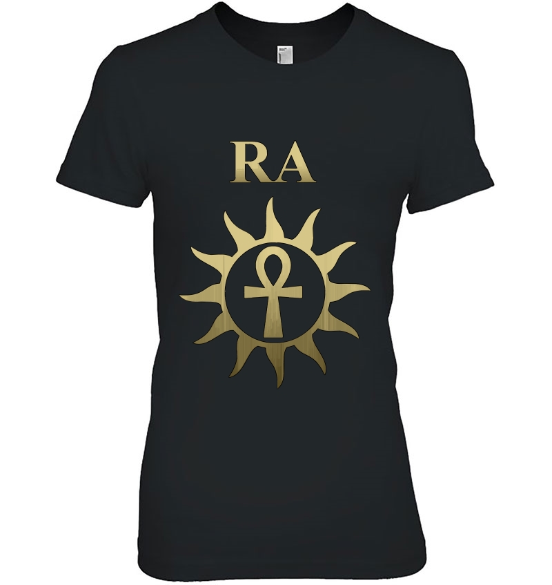 Ra Ancient Egyptian God Sun God Ankh Pullover Ladies Tee