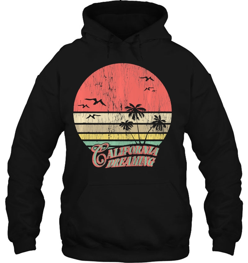 Retro Sunset Beach Distressed California Dreaming Premium Mugs