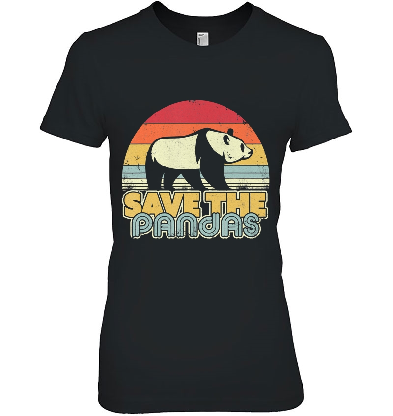 Save The Pandas Shirt. Retro Style Panda Hoodie