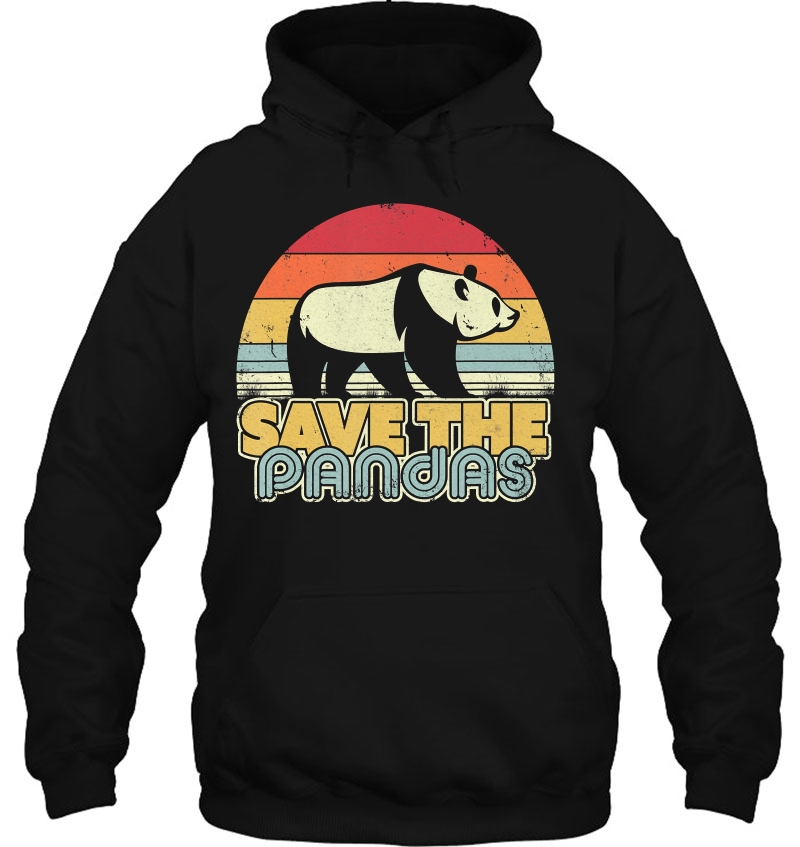 Save The Pandas Shirt. Retro Style Panda Mugs