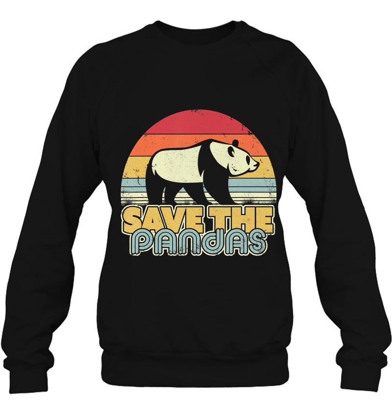 Save The Pandas Shirt. Retro Style Panda Mugs