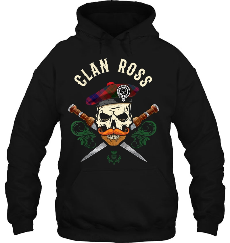 Scottish Clan Ross Bad Ass Skull With Tam Clan Badge Mugs