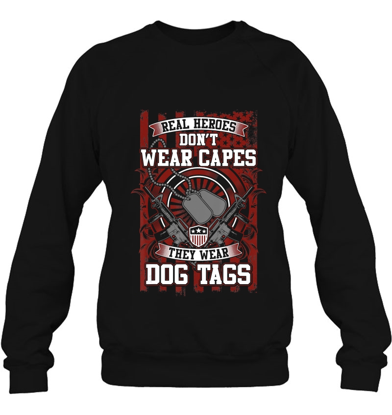 Soldier Army Real Heroes Don't Wear Capes They Wear Tags Mugs