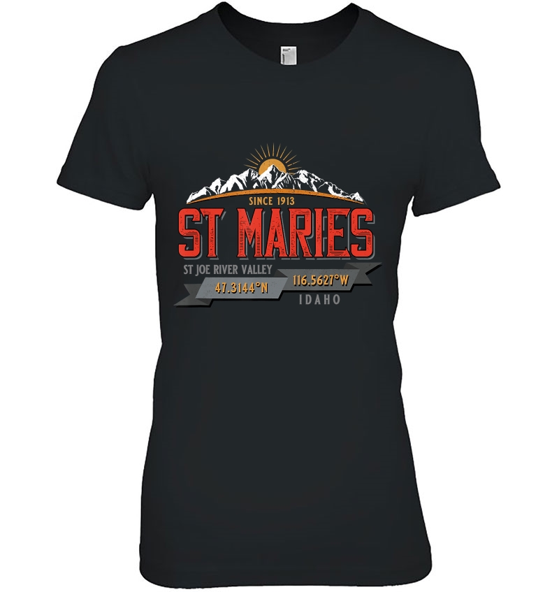 St Maries Idaho St Joe River Valley Grunge Art Souvenir Gift Hoodie