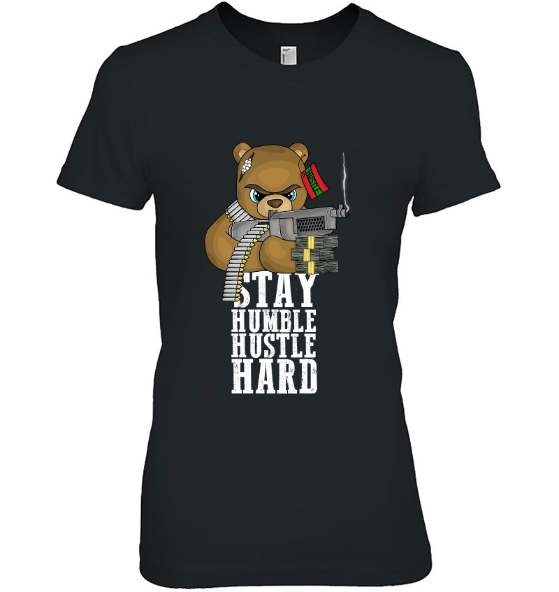 Stay Humble Hustle Hard Entrepreneur Business Hip Hop Lover Ladies Tee