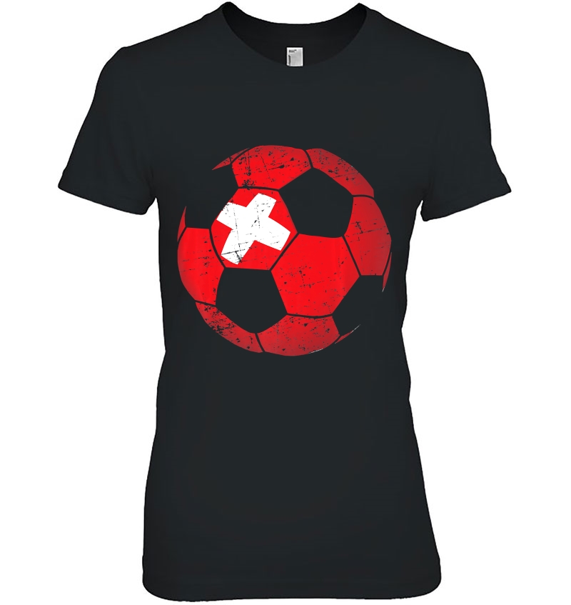 Switzerland Soccer Ball Flag Jersey Shirt - Swiss Football Hoodie