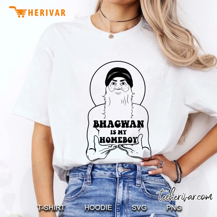 Bhagwan Is My Homeboy - Whitebaby Bluegraygreen Ladies Tee