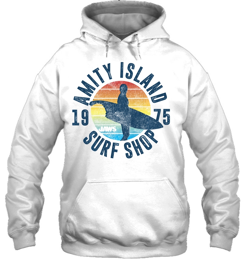 Jaws Amity Island Surf Shop 1975 Retro Logo Mugs