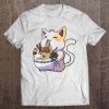 Kawaii Neko Cat Ramen Bowl Anime Japanese Noodles Premium Tee