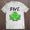 Kids 5 Year Old Frog Birthday Party 5Th Birthday Shirt Tee