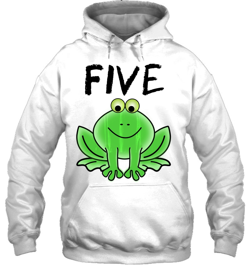 Kids 5 Year Old Frog Birthday Party 5Th Birthday Shirt Hoodie