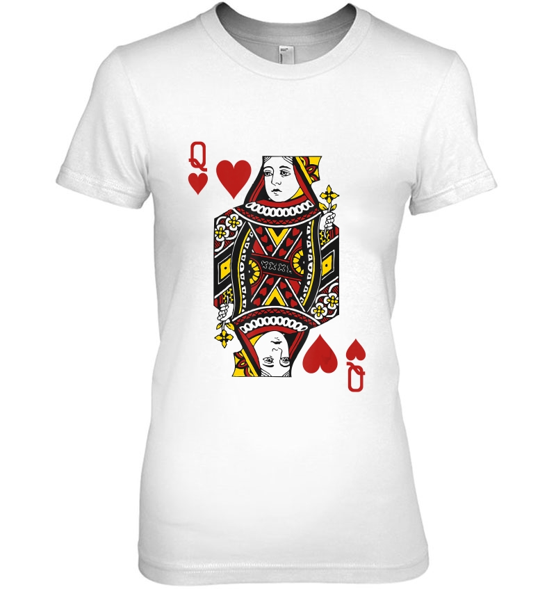 Queen Of Hearts Playing Card Matching Couples Costume Hoodie