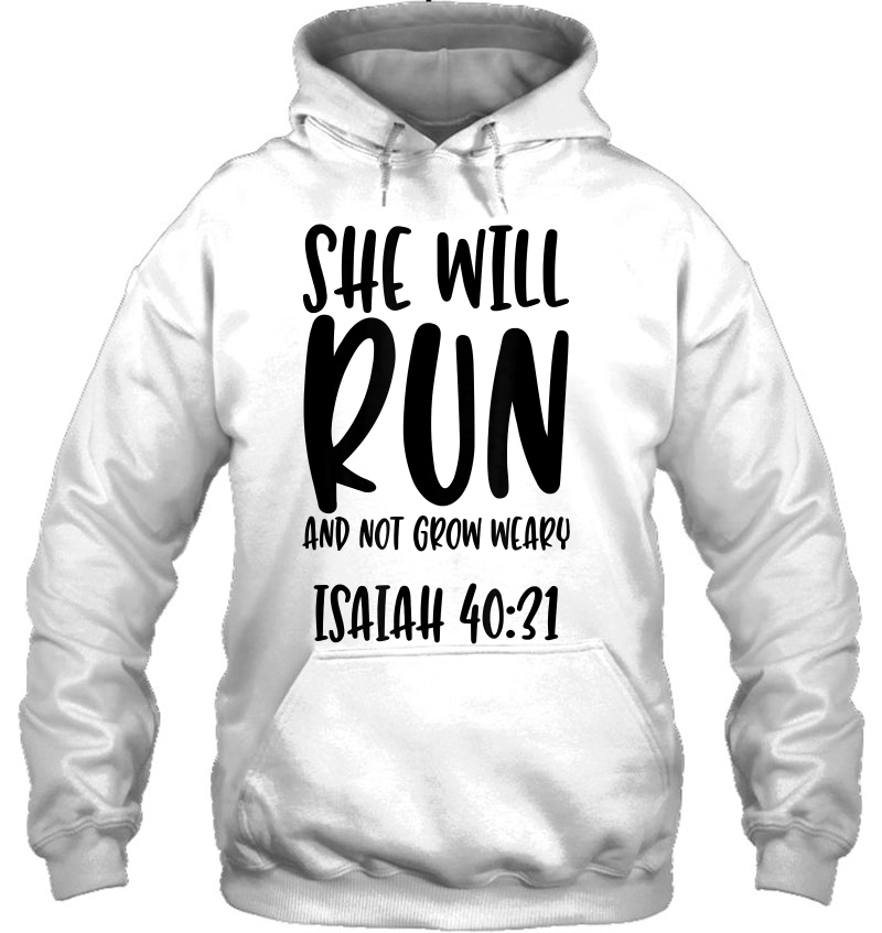 She Will Run And Not Grow Weary - Bible Verse Quote Mugs