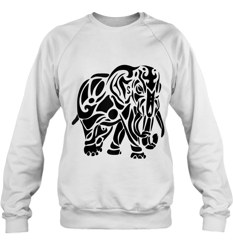 Tribal Design Elephant Tank Top Sweatshirt