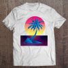 Vaporwave Digital Art Palm Tree & Sunset Retro 80S Beach Art Tank Top Tee