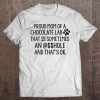 Womens Proud Mom Of Chocolate Lab Sometime A-Hole Funny Dog Sarcasm Tank Top Tee