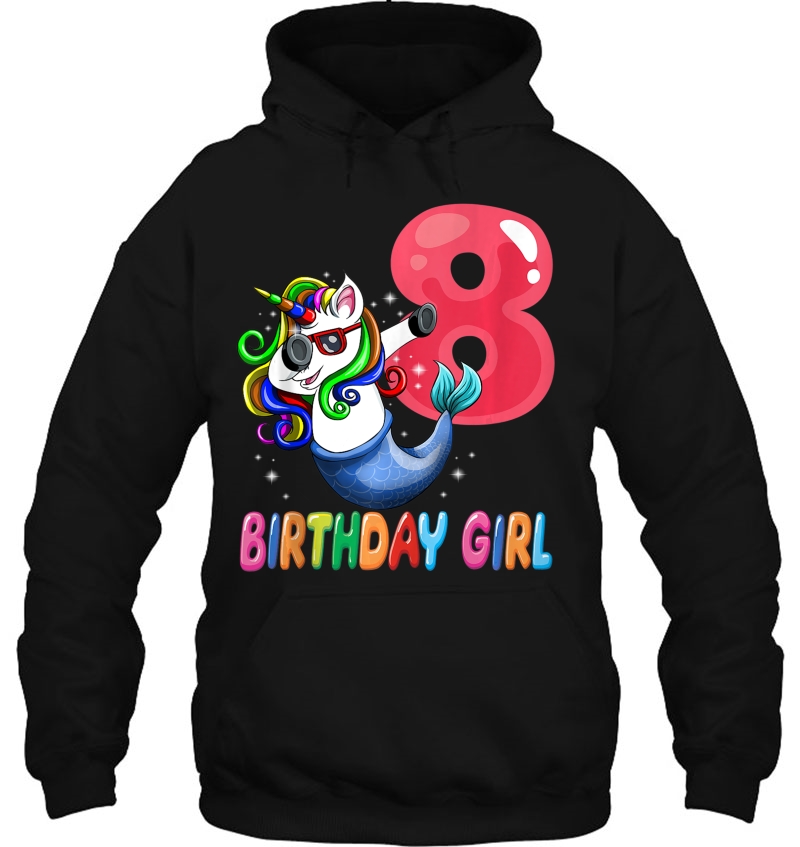 8Th Birthday Girl Shirt Unicorn Mermaid 8 Years Old Bday Mugs