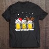 Beer Christmas Mug Santa Reinbeer Xmas Lights Gift Men Women Tee