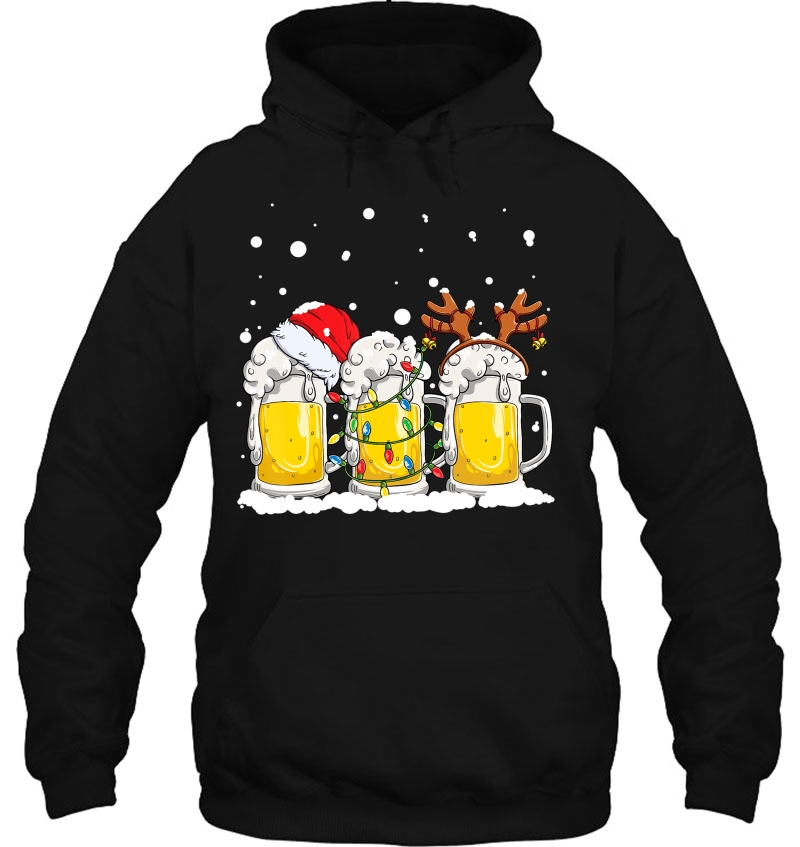 Beer Christmas Mug Santa Reinbeer Xmas Lights Gift Men Women Mugs