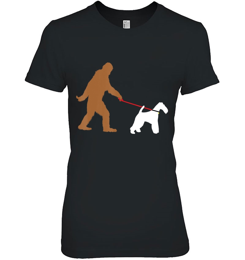 Bigfoot Walking Wire Fox Terrier Dog Sasquatch Hoodie