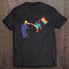 Black Girl Lgbt Pride Flag Kicking Donald Trump Vintage Tee