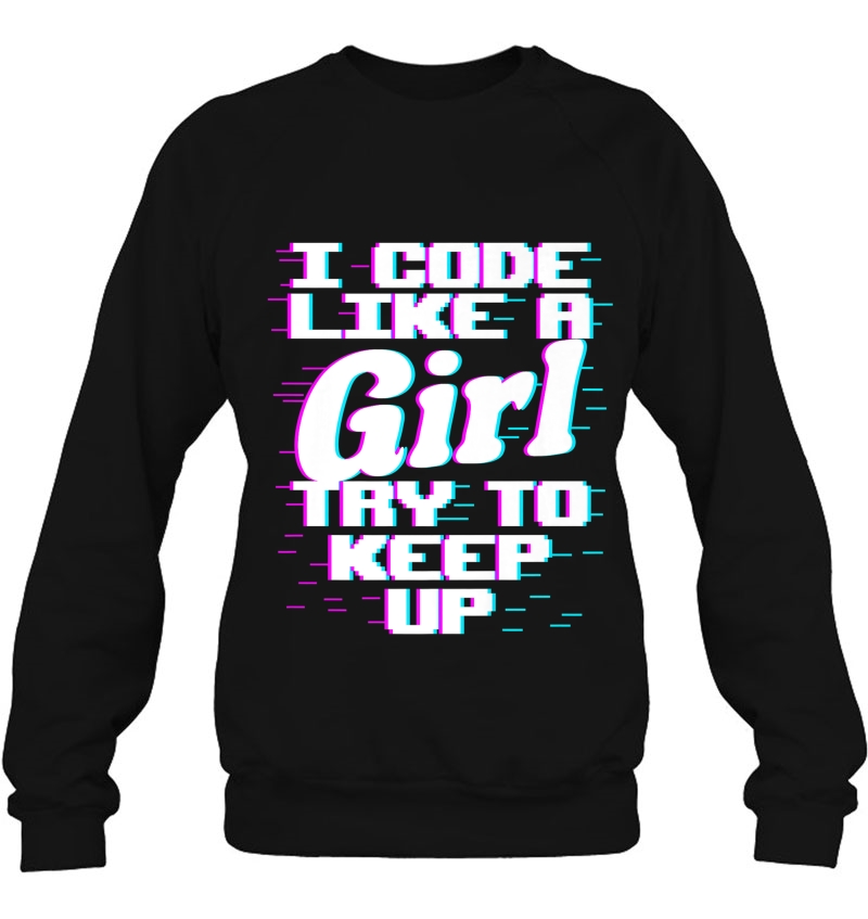Code Like A Girl Female Computer Programmer Coder Funny Gift Premium T-Shirt 