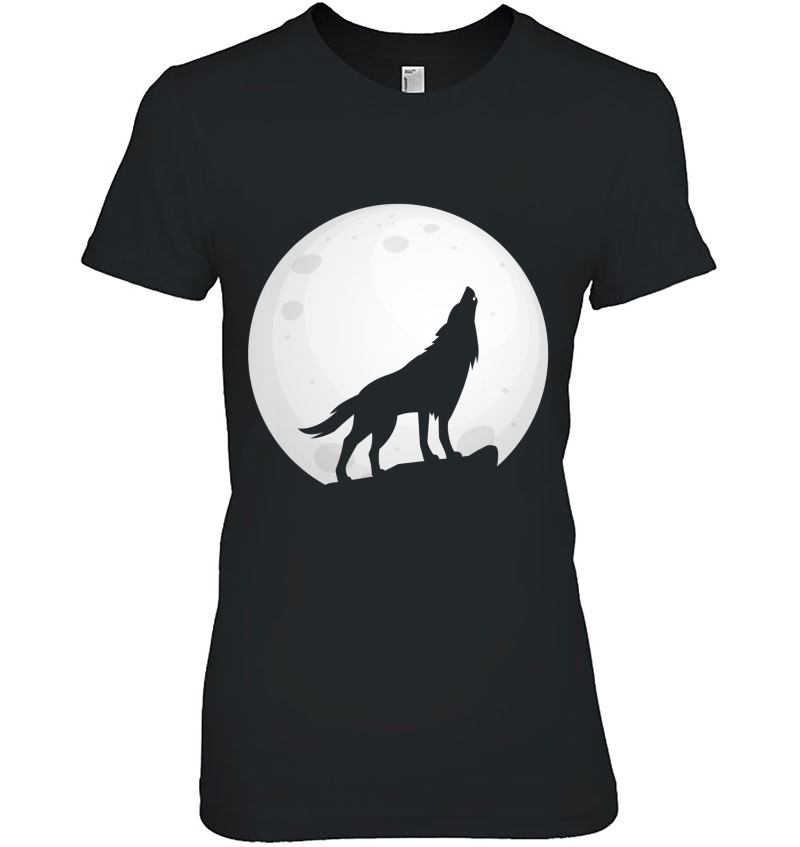 Full Moon Howling Wolf Silhouette Cool Wolves Lover Gift Hoodie