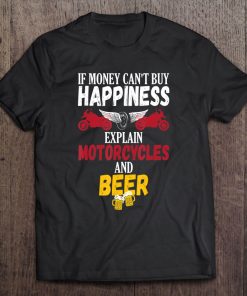 Funny Beer Drinker Motorcycle Biker Tee