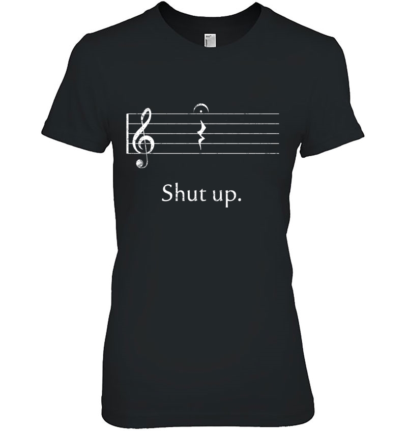 Funny Music Shut Up Quarter Rest And Fermata Hoodie