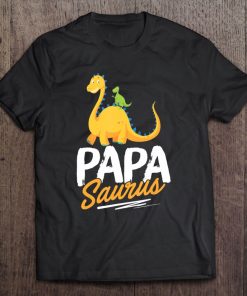 Funny Papasaurus Dinosaur Father's Day Gifts Tee