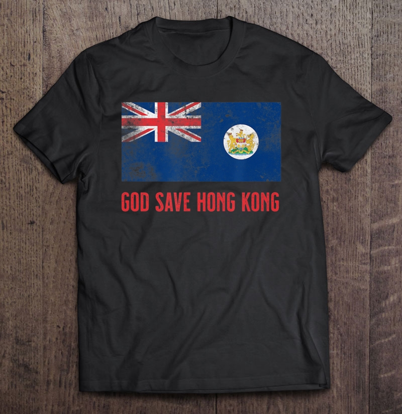 God Save Hong Kong British Colonial Hk Flag Protest Shirt