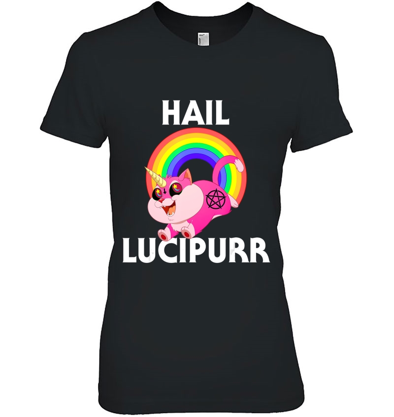 Hail Lucipurr, Satan Cat Unicorn Goth Evil 666 Lucifer Hoodie