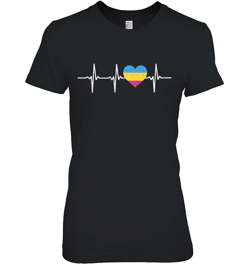 Heartbeat Pansexual Flag Heart Lgbt Pride Pan Nurse Gift Pullover Hoodie