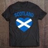 I Love Scotland Blue Scottish Flag Heart Tee