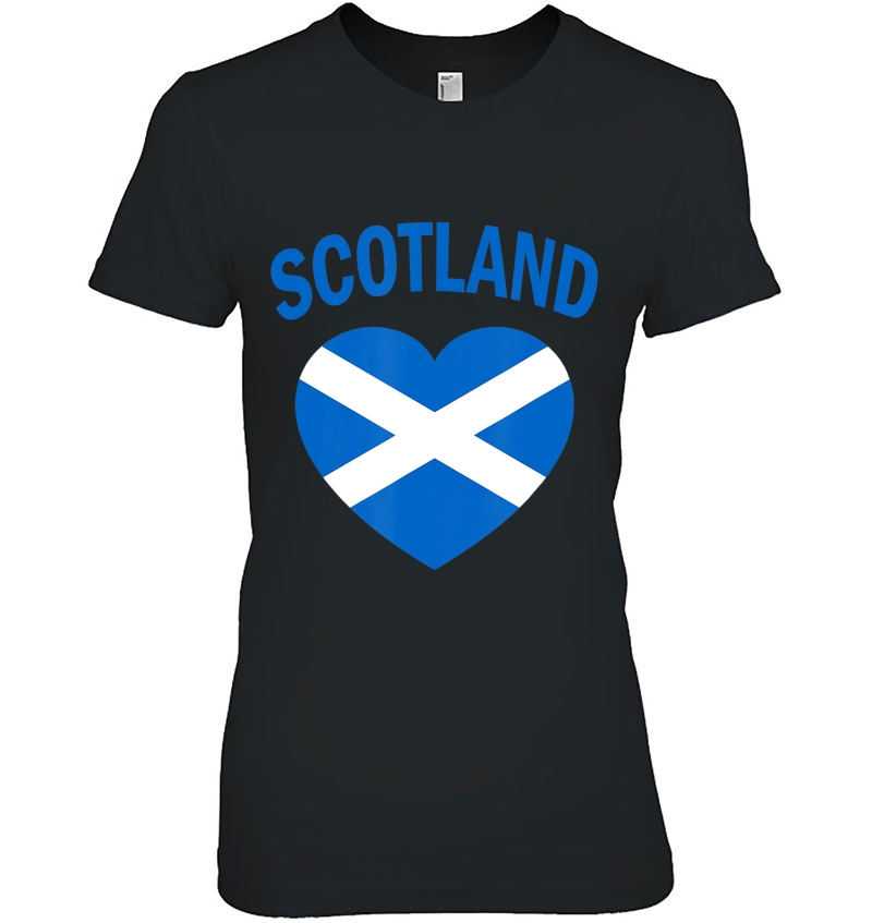 I Love Scotland Blue Scottish Flag Heart Hoodie