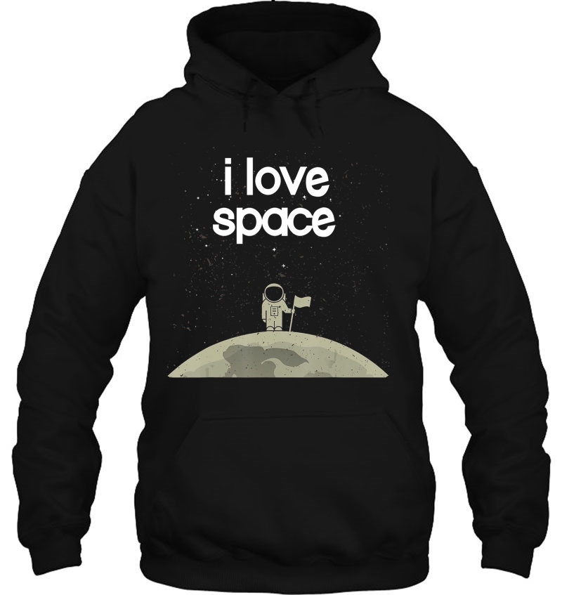 I Love Space Gift Astronaut On Moon With Flag Science Nerd Mugs