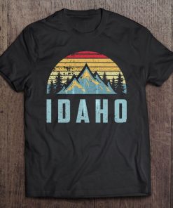 Idaho Retro Vintage Mountains Hiking Nature Tee