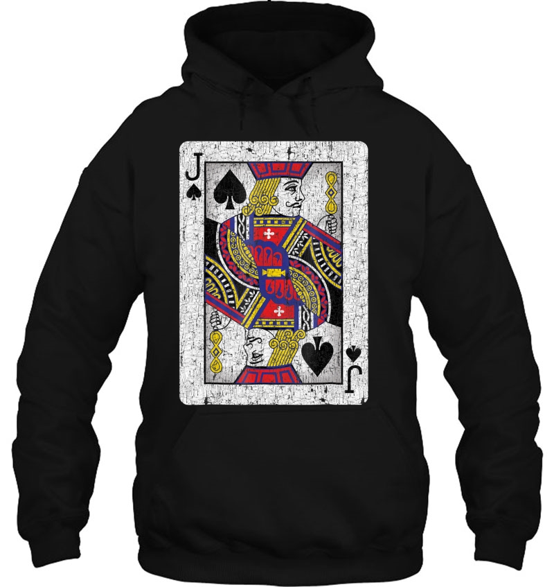Jack Of Spades Poker Lover Gifts Playing Card Hoodie