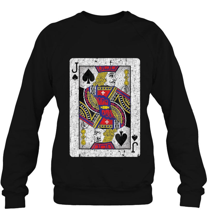 Jack Of Spades Poker Lover Gifts Playing Card Sweatshirt