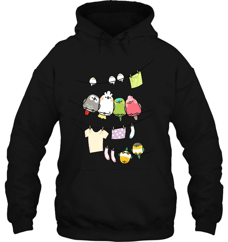 Laundry Birds Cute Parrot Hoodie